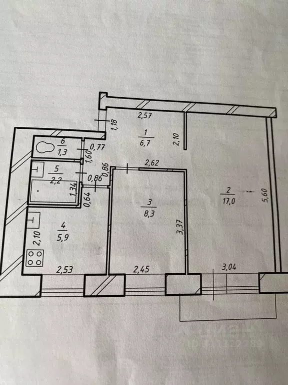 2-к кв. Башкортостан, Октябрьский ул. Герцена, 24 (42.0 м) - Фото 0