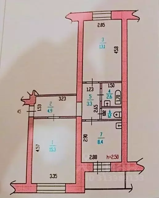 2-к кв. Алтайский край, Барнаул ул. Челюскинцев, 76 (48.0 м) - Фото 0