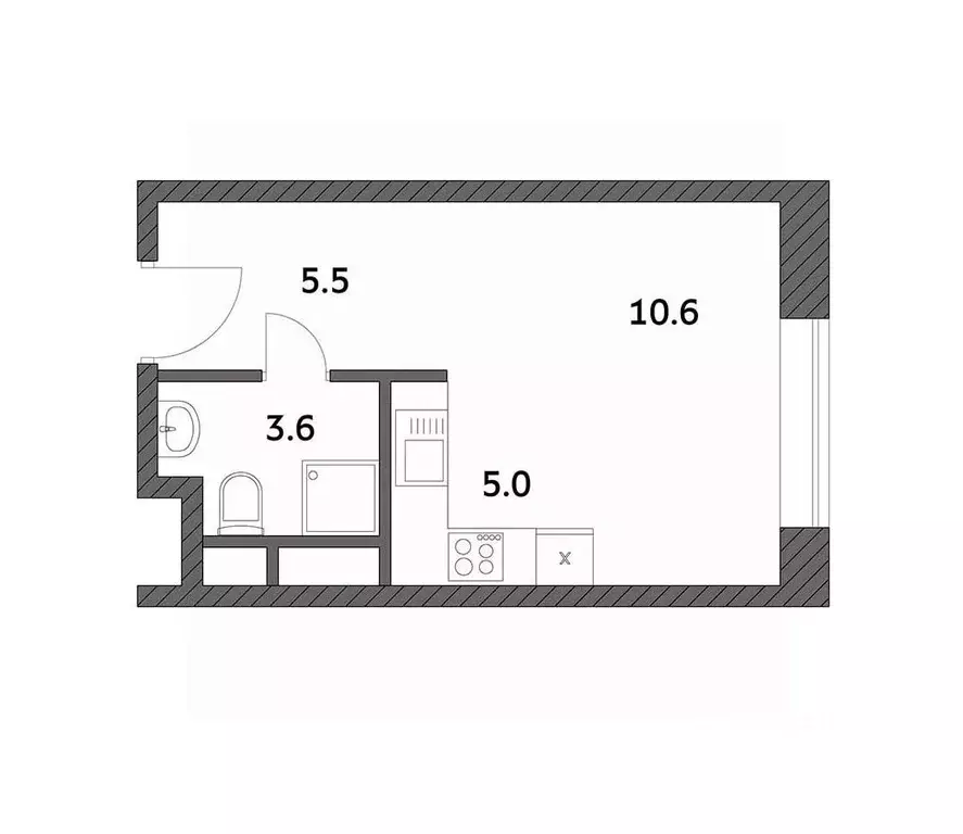 Студия Москва Городские Истории жилой комплекс (24.59 м) - Фото 0