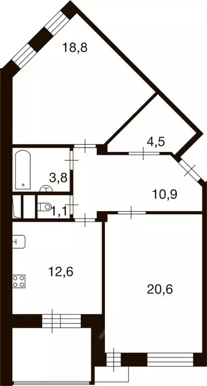 2-к кв. Москва д. Ивановское, ул. Семена Гордого, 12 (72.3 м) - Фото 0