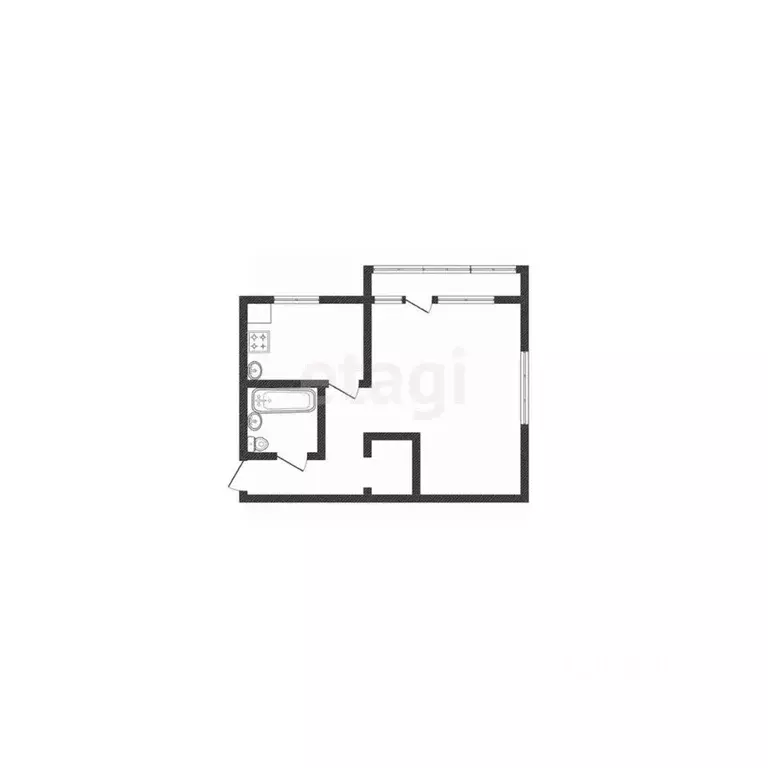 1-к кв. Смоленская область, Смоленск Запольный пер., 3 (30.0 м) - Фото 2