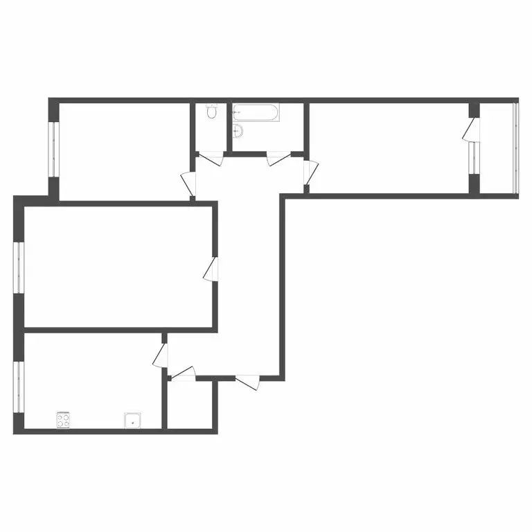 3-комнатная квартира: Тюмень, улица Федюнинского, 5 (63.7 м) - Фото 1