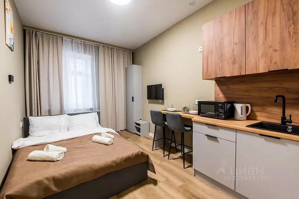 Студия Москва Новая Басманная ул., 33С1 (16.0 м) - Фото 1