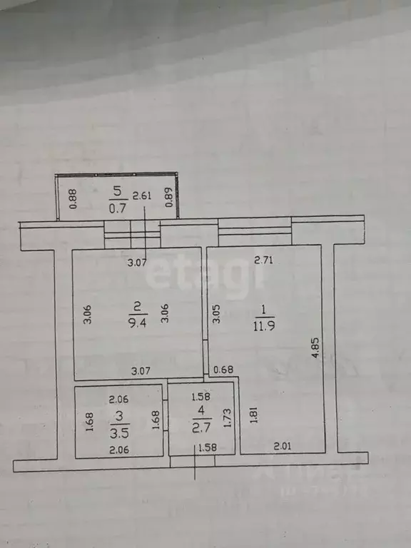 1-к кв. Татарстан, Пестречинский район, Шигалеевское с/пос, с. Новое ... - Фото 2