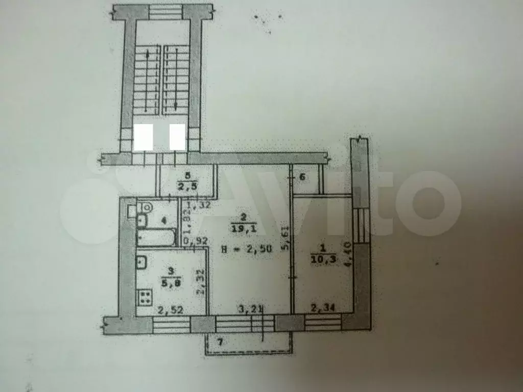 2-к. квартира, 41,9 м, 2/5 эт. - Фото 0