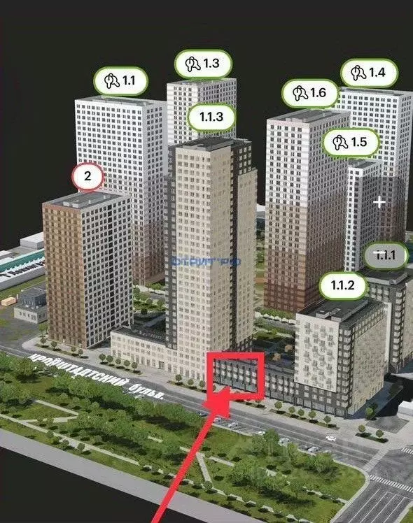 Торговая площадь в Москва Кронштадтский 9 жилой комплекс, 11.2 (113 м) - Фото 1