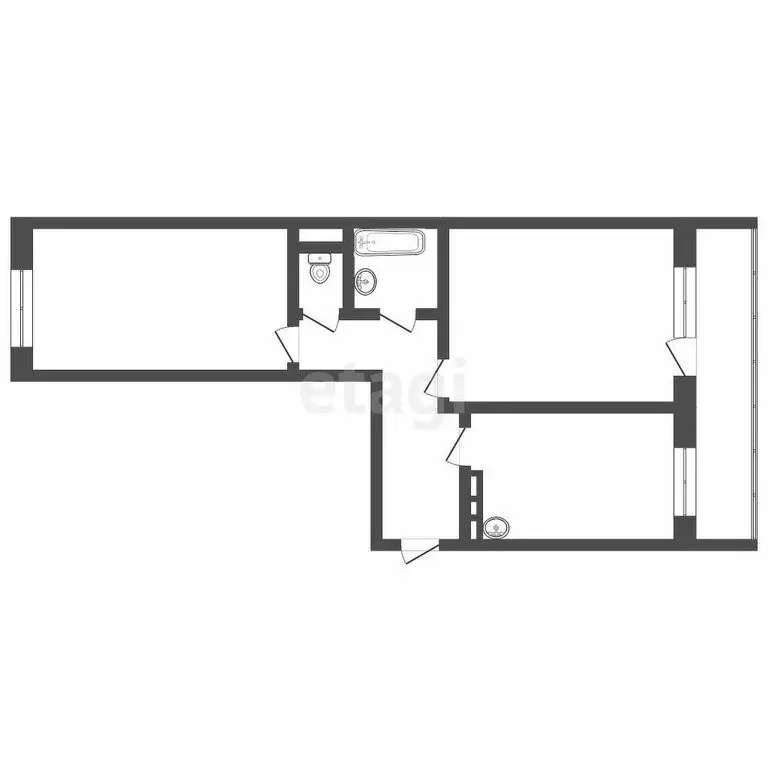 2-комнатная квартира: Томск, 4-я Заречная улица, 41 (53 м) - Фото 0