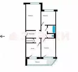 3-к кв. Сахалинская область, Южно-Сахалинск ул. Есенина, 44А (61.6 м) - Фото 1