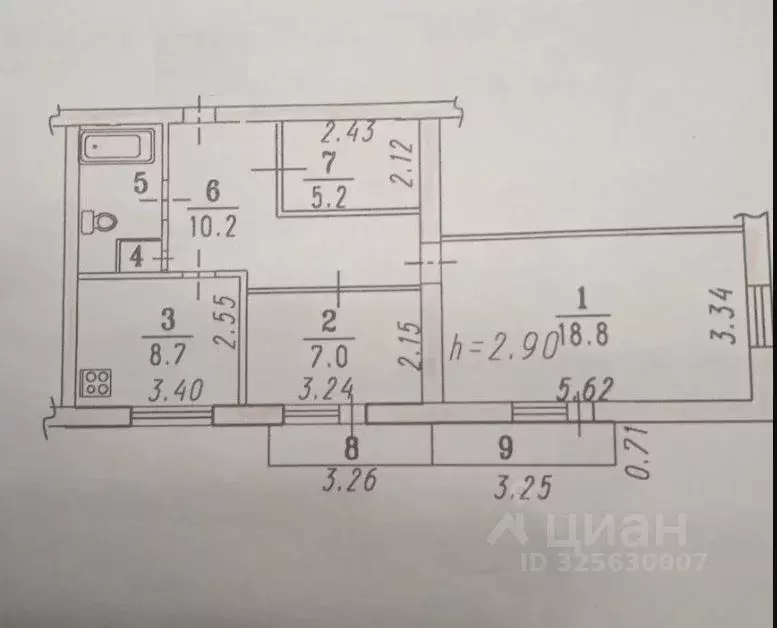 2-к кв. Омская область, Омск ул. Красный Путь, 70 (56.4 м) - Фото 2