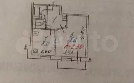 1-к. квартира, 34,5 м, 5/5 эт. - Фото 0