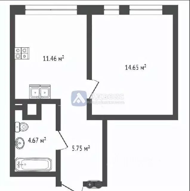 1-к кв. Тюменская область, Тюмень ул. Тимофея Чаркова, 91 (36.5 м) - Фото 0