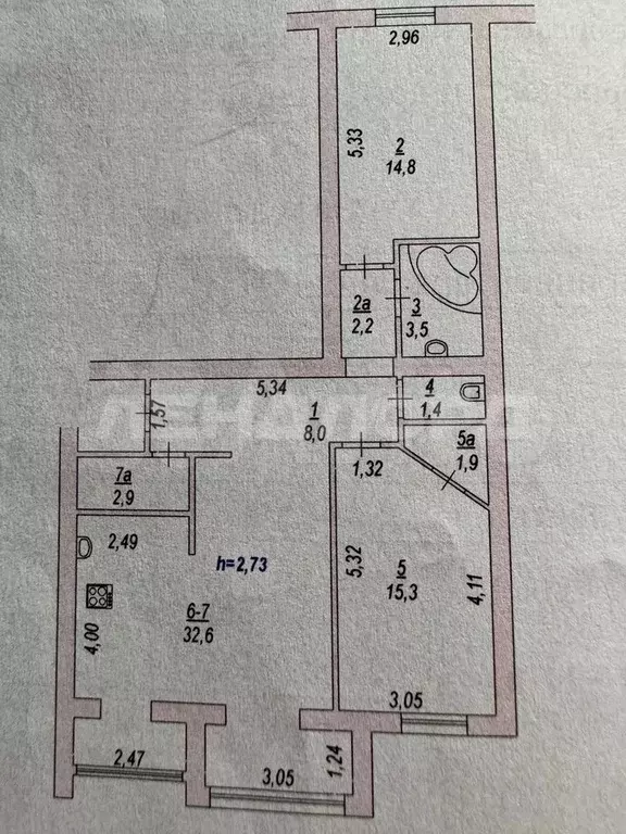3-к. квартира, 82,6 м, 4/10 эт. - Фото 0