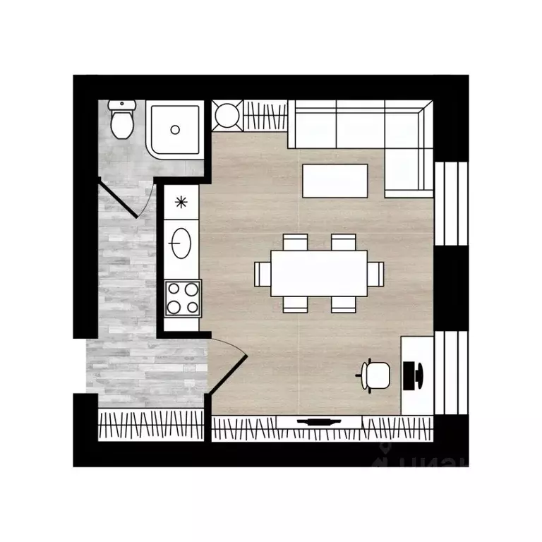 1-к кв. Ярославская область, Ярославль Тутаевское ш., 87к2 (25.1 м) - Фото 2