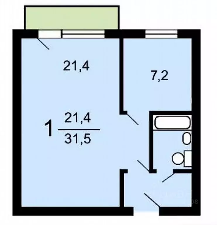 1-к кв. Москва 1-я Мясниковская ул., 18 (32.0 м) - Фото 0