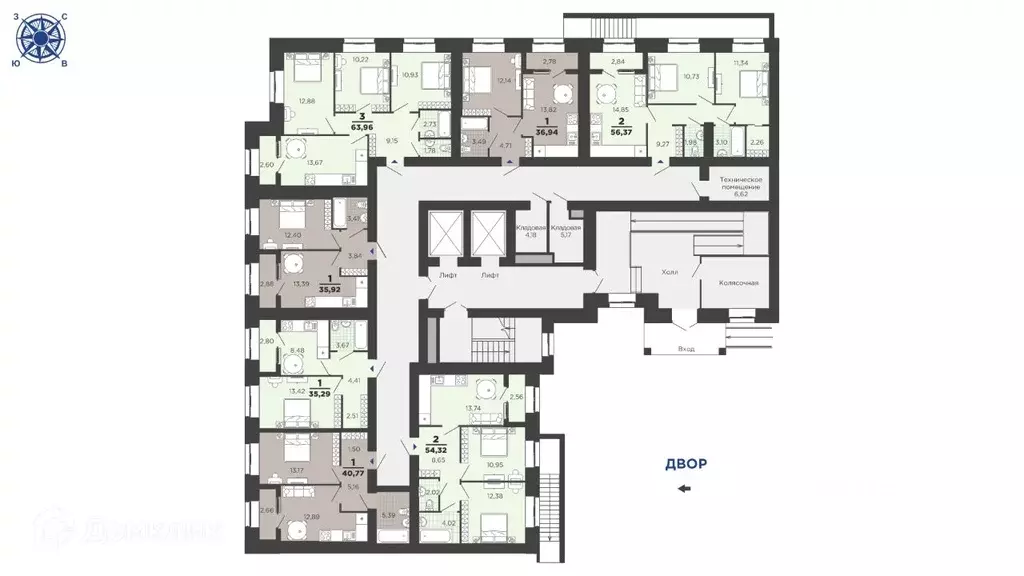 1-к кв. Рязанская область, Рязань ул. Семчинская, 11к2 (40.77 м) - Фото 1