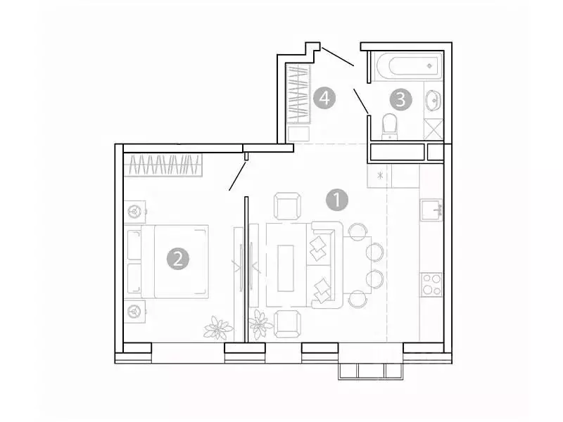 2-к кв. Забайкальский край, Чита 1-я Коллективная ул., 6 СТР (44.85 м) - Фото 1