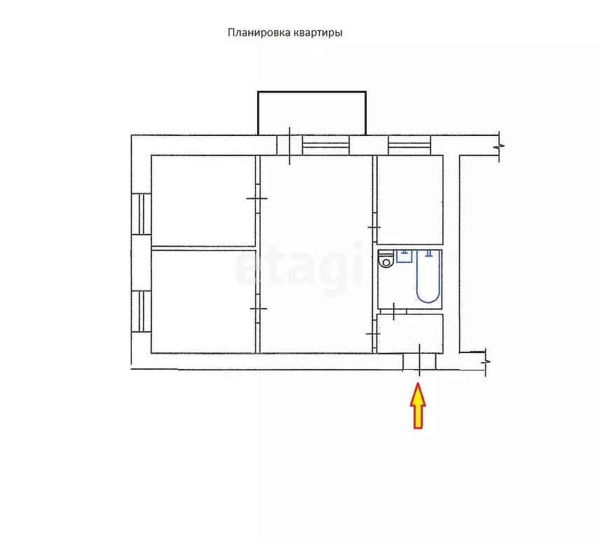 3-к кв. Севастополь ул. Гоголя, 47 (43.7 м) - Фото 1