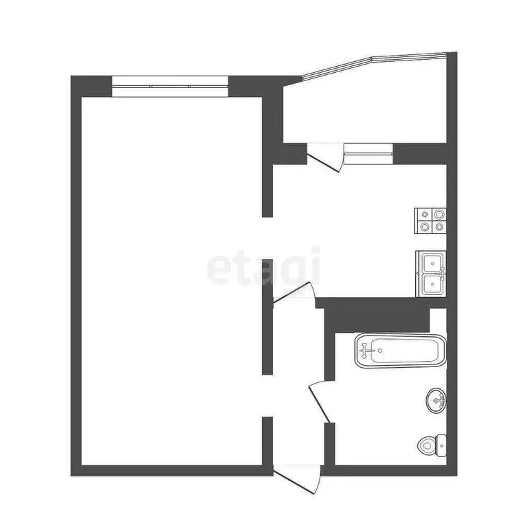 1-комнатная квартира: Тюмень, улица Валентины Трофимовой, 5 (41 м) - Фото 1