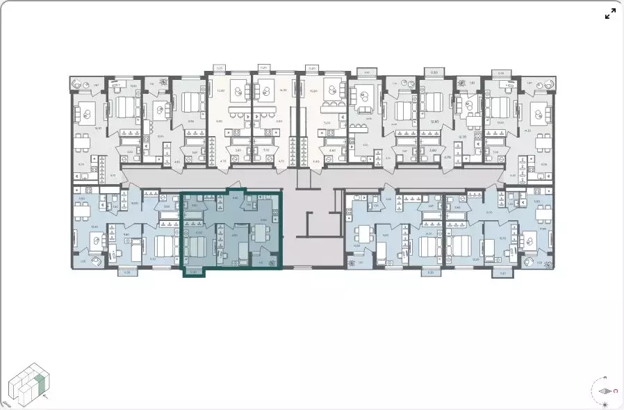 2-комнатная квартира: село Перхушково, микрорайон Равновесие, 5 (45.9 ... - Фото 2
