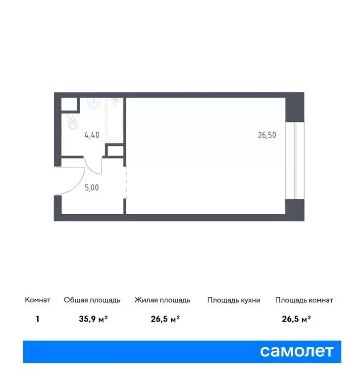 1-комнатная квартира: Москва, Стремянный переулок, 2 (53.3 м) - Фото 0