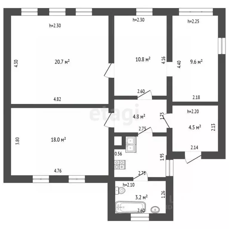 Дом в Белгородская область, Шебекино ул. Чапаева, 39 (110 м) - Фото 1