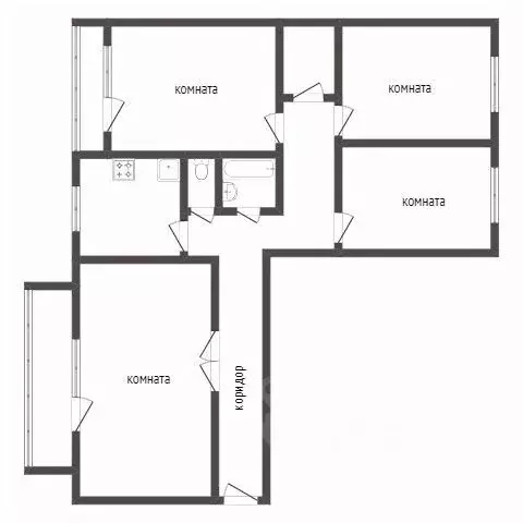4-к кв. Красноярский край, Красноярск ул. Щорса, 78 (80.8 м) - Фото 1
