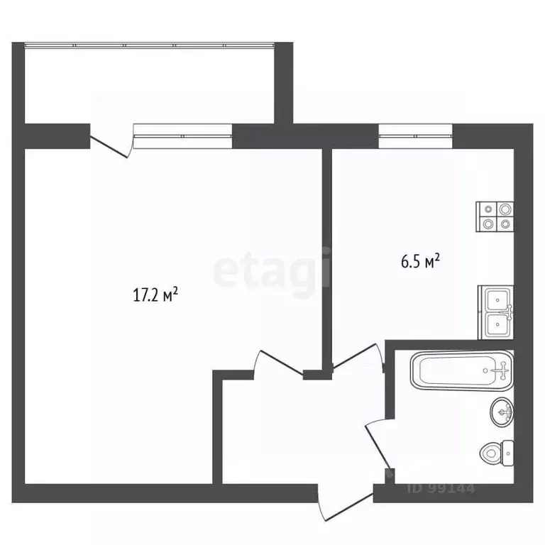 1-к кв. Владимирская область, Костерево г. Петушинский муниципальный ... - Фото 2