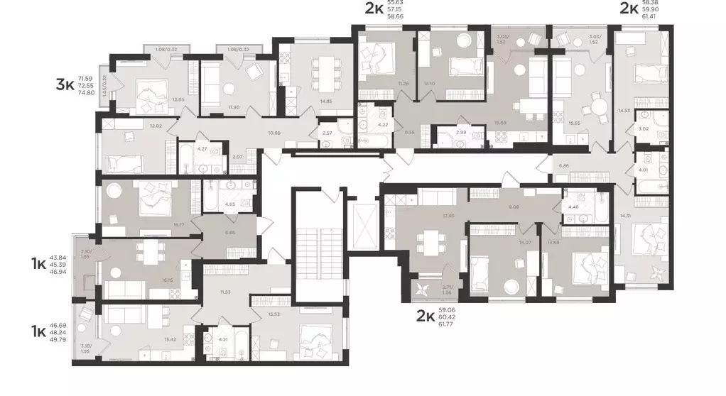 2-к кв. Калининградская область, Светлогорск  (60.42 м) - Фото 2