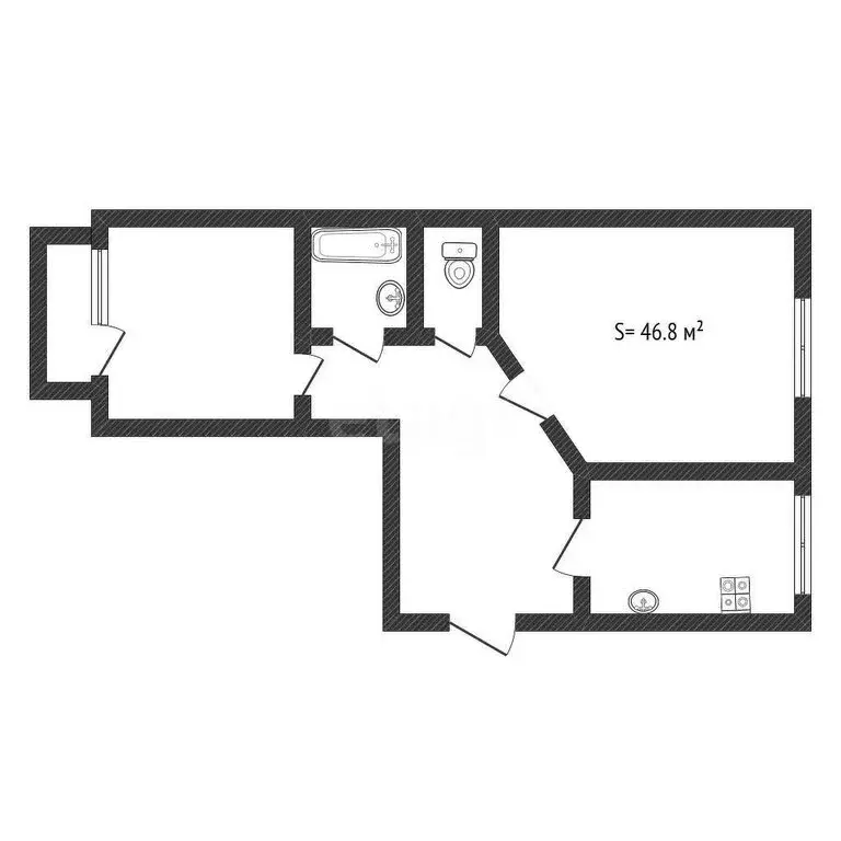 2-комнатная квартира: Бийск, улица имени Героя Советского Союза ... - Фото 1