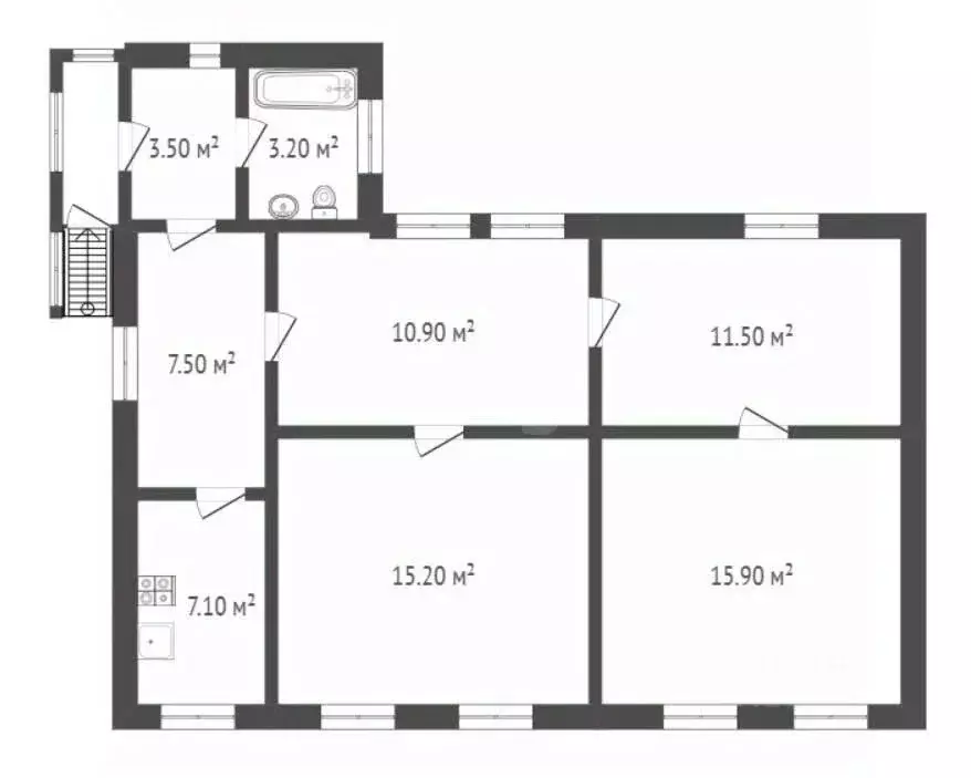 Дом в Воронежская область, Борисоглебск ул. Н. Островского, 25 (80 м) - Фото 2