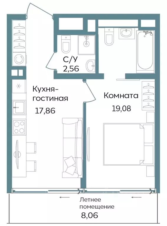 2-к кв. Крым, Саки ул. Морская (47.56 м) - Фото 0