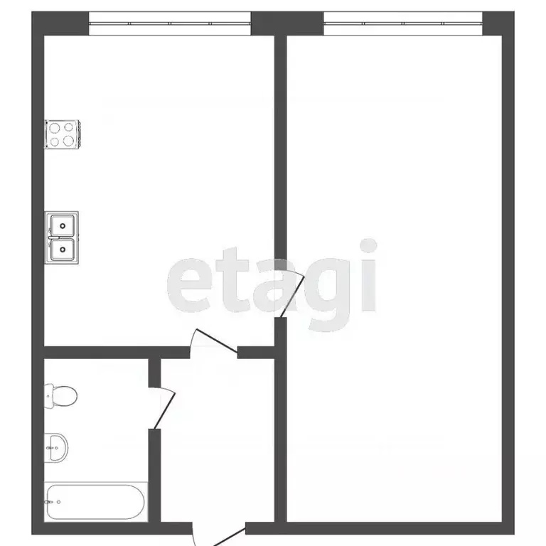 1-к кв. Тюменская область, Тюмень ул. Олега Антонова, 2 (36.8 м) - Фото 1