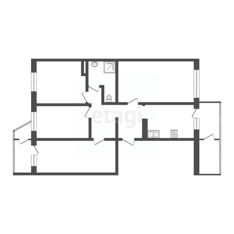 4-к кв. Камчатский край, Петропавловск-Камчатский Флотская ул., 14 ... - Фото 1