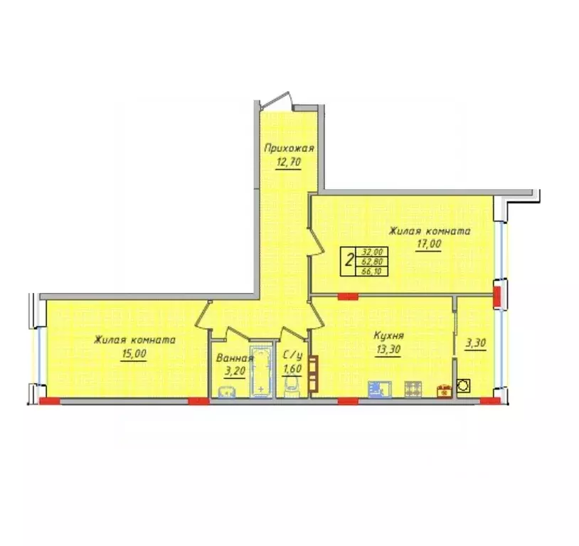 2-к кв. Ставропольский край, Невинномысск ул. Имени Героя России ... - Фото 1