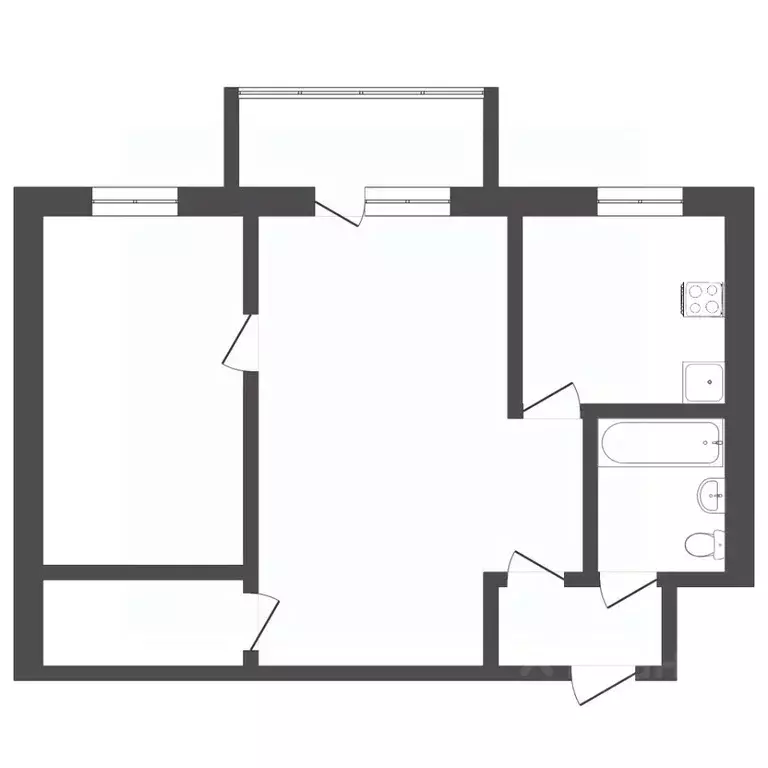 2-к кв. Тюменская область, Тюмень Рижская ул., 78 (43.2 м) - Фото 1