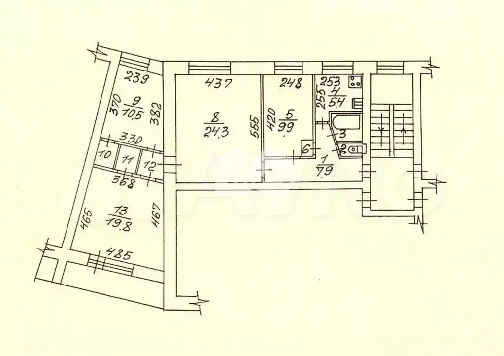 4-к. квартира, 88,2 м, 3/5 эт. - Фото 0