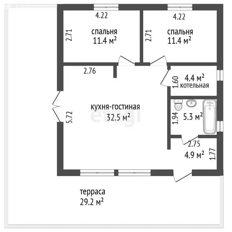 Дом в Ярославский муниципальный округ, территория Шиголость-2 (99 м) - Фото 1