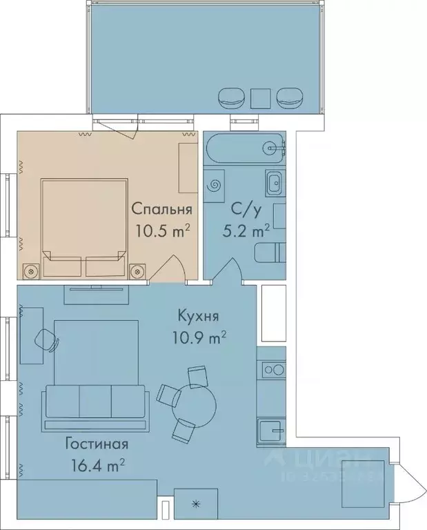 2-к кв. Санкт-Петербург Аптекарский просп., 18 (46.0 м) - Фото 2