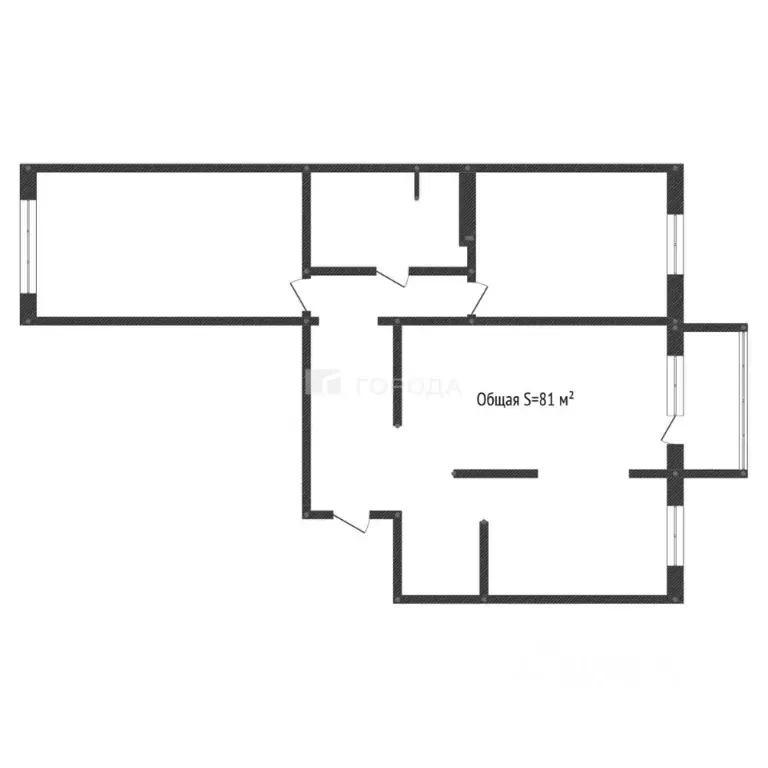 3-к кв. Алтайский край, Барнаул ул. Сергея Ускова, 3 (81.0 м) - Фото 2
