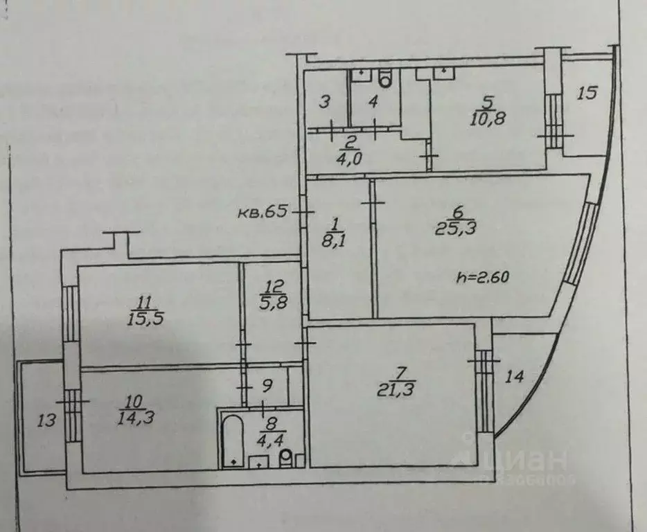 4-к кв. Красноярский край, Красноярск Ястынская ул., 15А (115.8 м) - Фото 1