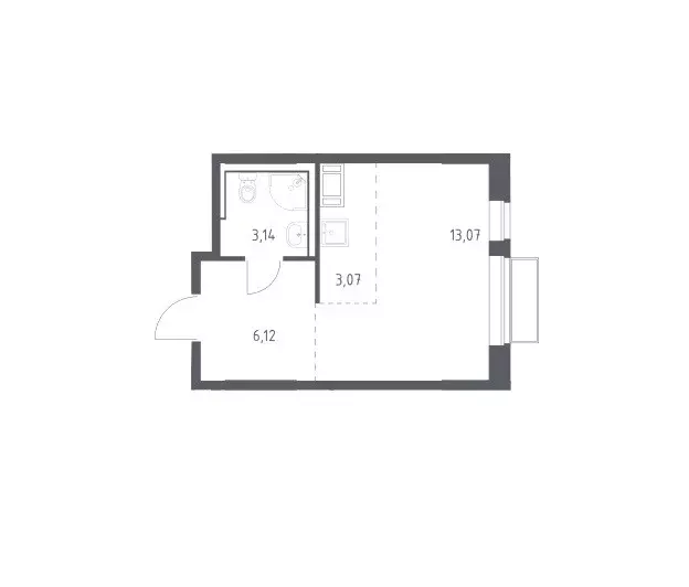 Продаётся квартира-студия, 25.4 м - Фото 0