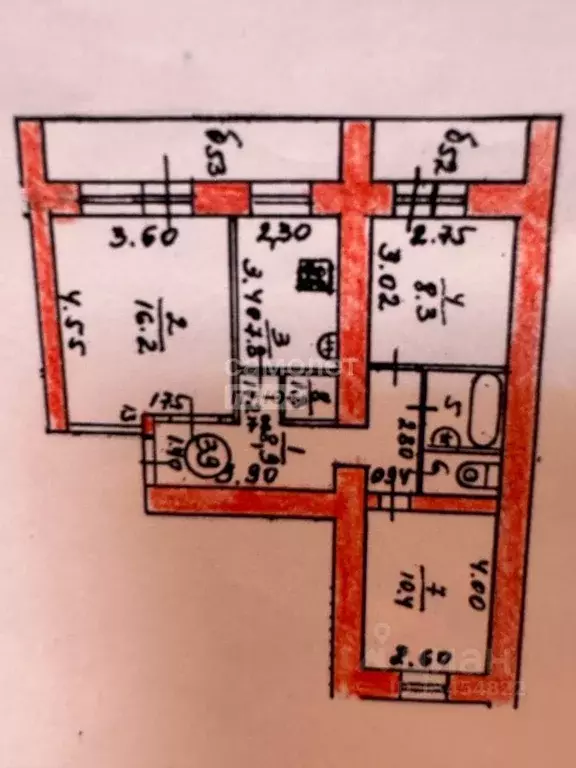 3-к кв. Марий Эл, Йошкар-Ола Первомайская ул., 102 (62.1 м) - Фото 1