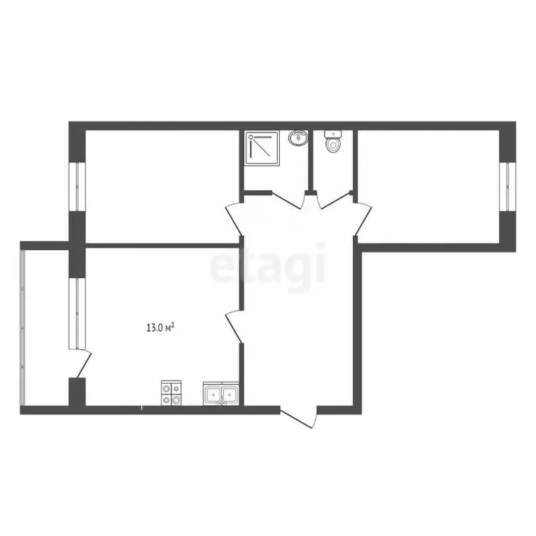 2-к кв. Тамбовская область, Тамбов Кавказская ул., 1Б (57.5 м) - Фото 1