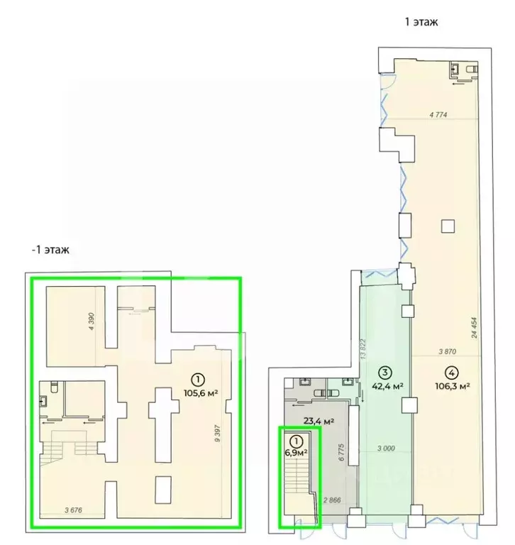Помещение свободного назначения в Москва Большой Сухаревский пер., ... - Фото 2