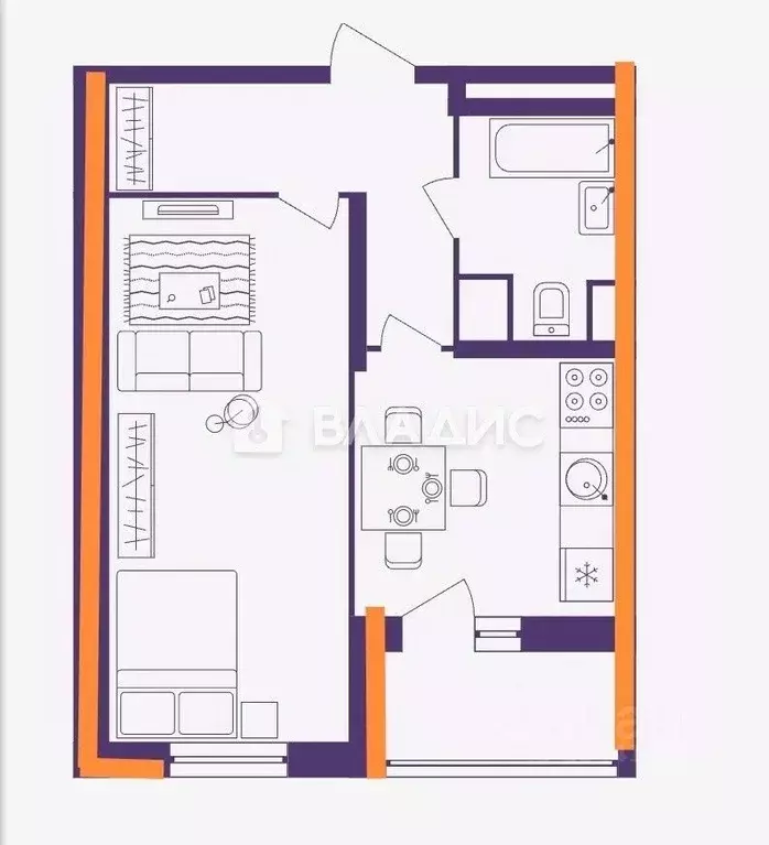 1-к кв. Москва Илимская ул., 1Вк2 (37.0 м) - Фото 2