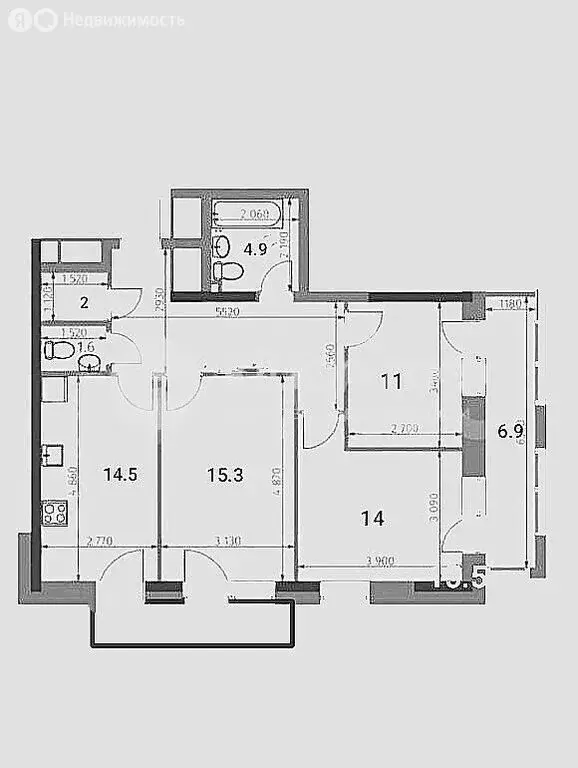 3-комнатная квартира: Казань, Бухарская улица, 32к2 (76 м) - Фото 1