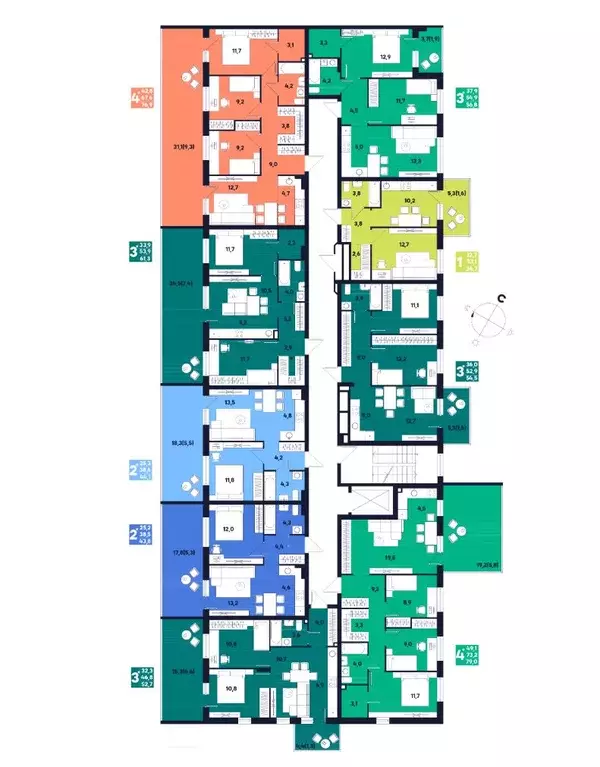 Студия Пермский край, д. Кондратово ул. Улановой, 6 (79.0 м) - Фото 1