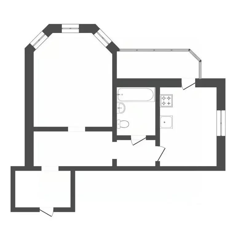 1-к кв. Тюменская область, Тюмень ул. Циолковского, 7к1 (46.5 м) - Фото 2