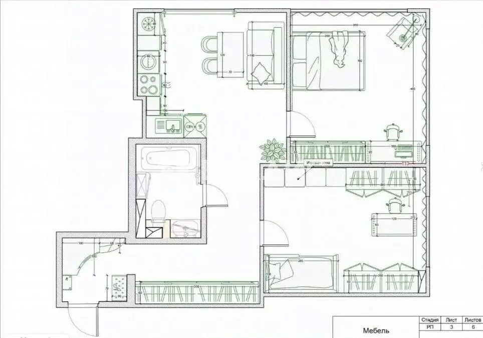 3-к кв. Иркутская область, Иркутск Депутатская ул., 84/2 (73.0 м) - Фото 2
