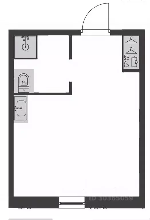 Студия Кемеровская область, Междуреченск ул. Дзержинского, 3 (14.0 м) - Фото 2